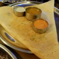 Dosa and chutneys at Dwaraka in Colombo
