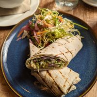 Humous wrap at The Left Bank in Glasgow