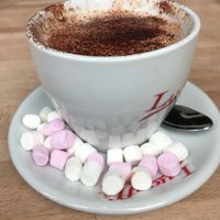 Vegan hot choc with soy milk at The Left Bank in Glasgow