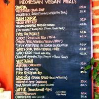 Menu of Sawobali, it is not all vegetarian.  at Sawobali  in Ubud