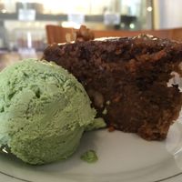 Matcha ice cream and carrot cake at Sawobali  in Ubud
