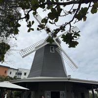 The cafe is in an old coffee milll  at The Windmill Bargara in Bundaberg