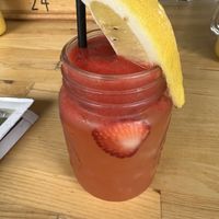 Delicious housemade strawberry lemonade   at The Windmill Bargara in Bundaberg
