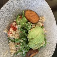 Quinoa salad with avocado and sweetpatato slides  at UNI.WIRT. in Klagenfurt