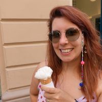 Coconut with peach vegan ice cream :) at Eis Greissler in Klagenfurt