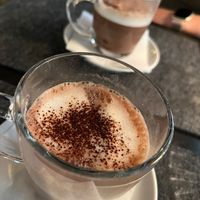 Heiße Schokolade mit Hafermilch at Hans im Glück in Recklinghausen