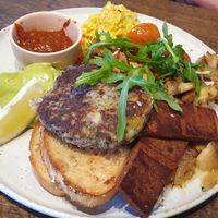 Big brekkie with added scramble at The Sweet Meadow in Echuca