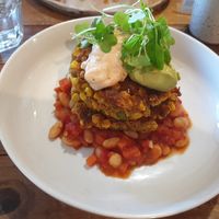 Corn fritters at The Sweet Meadow in Echuca