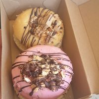 They look good but we did not like. Nothing like donuts. Cake like but not tasty. at The Sweet Meadow in Echuca