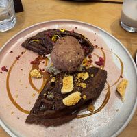 Mocha waffles  at The Sweet Meadow in Echuca