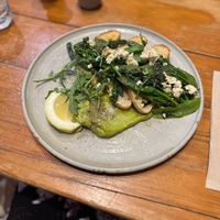 Avo toast with greens  at The Sweet Meadow in Echuca