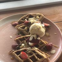 Waffles  at The Sweet Meadow in Echuca