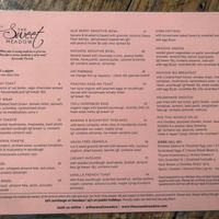 Menu may 2026, note items no longer listed as vegan at The Sweet Meadow in Echuca