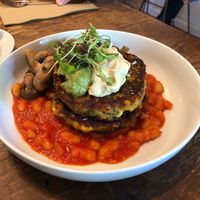 Corn fritters at The Sweet Meadow in Echuca