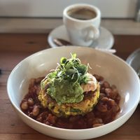 Corn fritters at The Sweet Meadow in Echuca