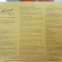 Menu Jan '20 at The Sweet Meadow in Echuca
