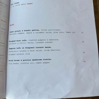 Vegan menu 2/4  at Mrs Jones in Devonport