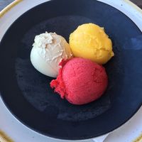 Raw salted caramel, raspberry, mango at Mrs Jones in Devonport
