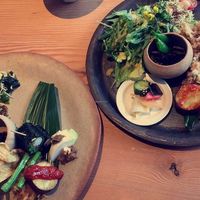 Sampler plates at Kousagisha Cafe in Kyoto