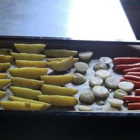 Freshly oven baked veggies! at Hummusbar in Tbilisi