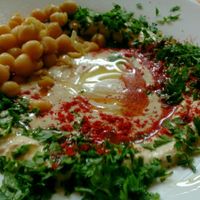 hummus standard meal  at Hummusbar in Tbilisi