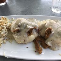 Biscuits and gravy  at V-Eats in Dallas