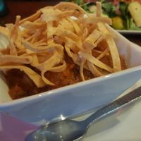 Cup of award winning chili at V-Eats in Dallas