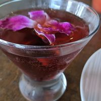 Elderflower drink at V-Eats in Dallas