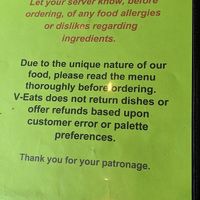 They seat you with this... I thought that was unprofessional but whatever. at V-Eats in Dallas