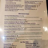 Menu at V-Eats in Dallas