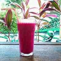 dragon fruit juice at Veggie Karma in Ubud
