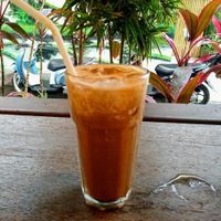 balinese coffee with coconut cream at Veggie Karma in Ubud
