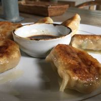 Vegetarian dumplings at Veggie Karma in Ubud