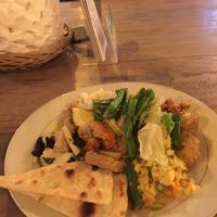 Tasty vegan buffet at Veggie Karma in Ubud
