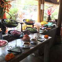 Vegan buffet at Veggie Karma in Ubud