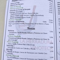 Carta pg 6 at La Herradura Vinoteca in Madrid