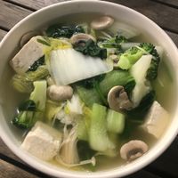 Tofu and veg noodle soup at Veggie Time - Veg Out Time in St Kilda