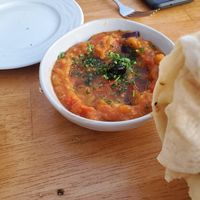 Twice cooked eggplant at Mezze Restaurant in Kralendijk