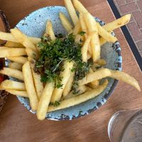 Fries without cheese  at Mezze Restaurant in Kralendijk