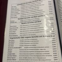 „Vegetarian or vegan dishes with rice and bread“. Ask the waiter which ones are vegan! at Cafe Lom in Rostock