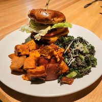 Vegan double cheeseburger at True Food Kitchen in Walnut Creek