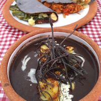 amazing black bean soup and tacos at Cabuche in Oaxaca