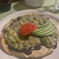 Zucchini Tostada  at Cabuche in Oaxaca