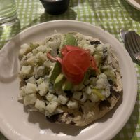 Potato Chili Tostada  at Cabuche in Oaxaca