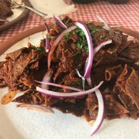Chilaquiles rojo at Cabuche in Oaxaca