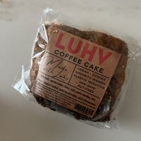 One of the best coffee cakes I ever had   at LUHV Vegan Bistro in Hatboro