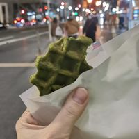 Matcha waffle at Kanauta in Kobe