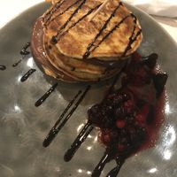 Vegan ‘Nutella’ pancakes with mixed berries at Superfood Smoothie Bar in Split
