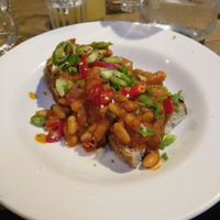 Mexican beans on toast at the bungo in Glasgow
