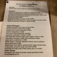 Updated menu  at Escandinavia Green Spirit in Fuseta